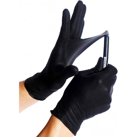 GANT NITRILE NOIR SANS POUDRE 7/8 X100