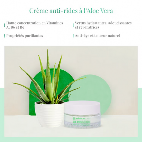 CRÈME ANTI-RIDES À L'ALOE VERA ARGANICARE 30M
