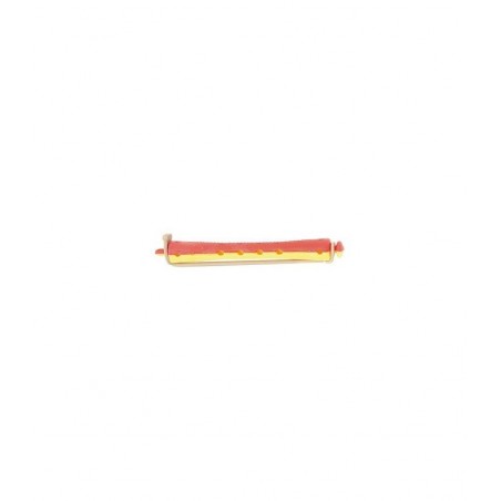 BIGOUDIS PERMANENTE LONG 12PCS JAUNE ROUGE 8,5MM