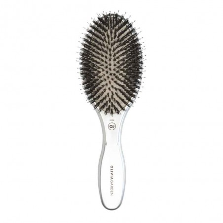 EXPERT CARE OVAL BOAR NYLON BRISTLES SILVER