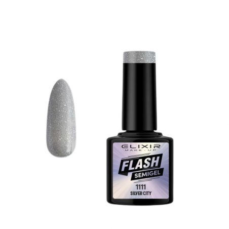 SEMI GEL ELIXIR METALLIC SILVER 8ML