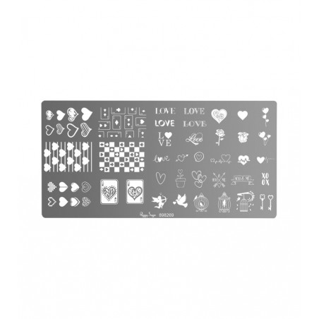 PLAQUE DE STAMPING NAIL ART LOVE